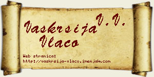 Vaskrsija Vlačo vizit kartica